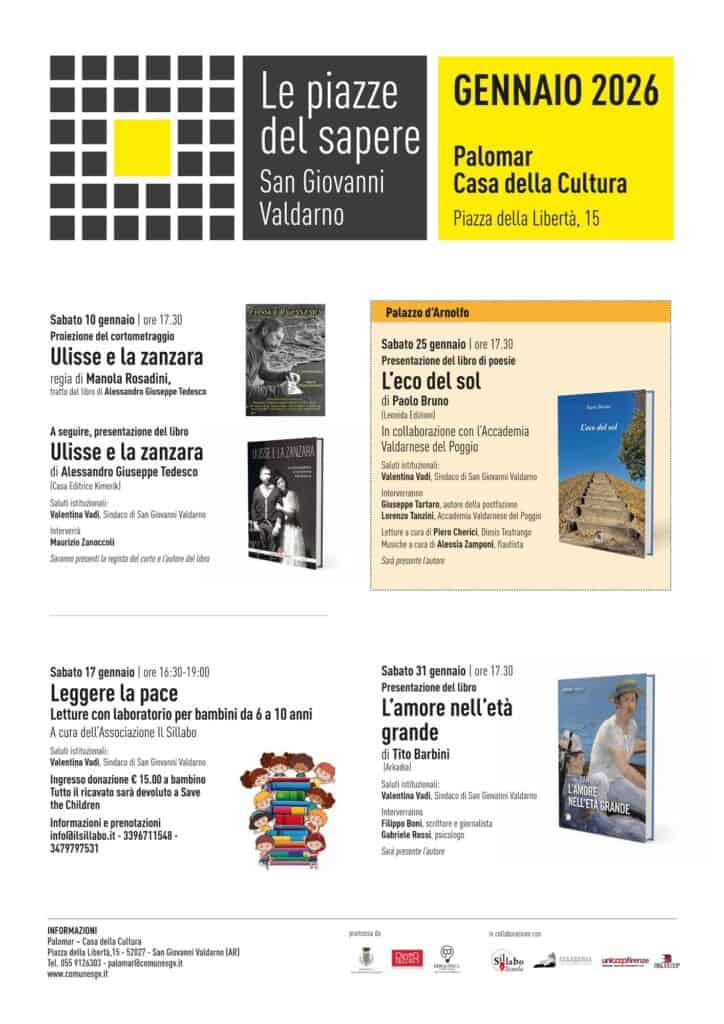 San Giovanni Valdarno tornano a gennaio Le Piazze del Sapere