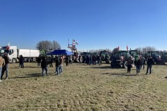 Presidio degli agricoltori nei pressi del casello di Bettolle in Valdichiana Arezzo