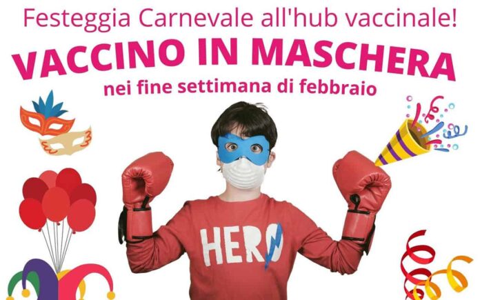locandina aggiornata vaccino in maschera (Documento A4)