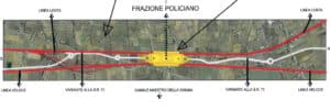 Ai lati, in rosso, le due linee; in bianco la variante SR71 Ai lati, in rosso, le due linee; in bianco la variante SR71