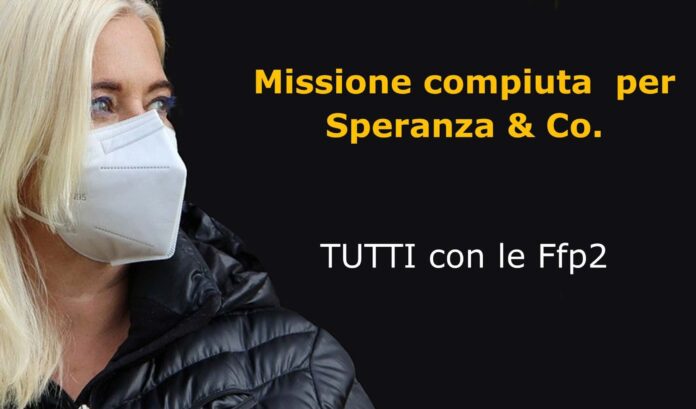 Mascherine: missione compiuta per Speranza and Co.