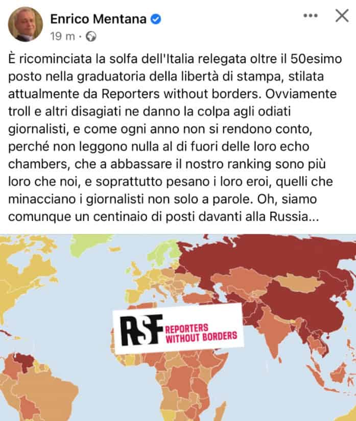 Tweet Enrico Mentana