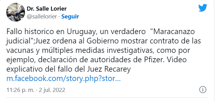 Tweey Dr. Salle Lorier vaccino pfizer