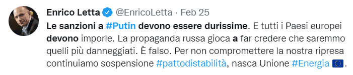 I cinguettii di Enrico Letta I cinguettii di Enrico Letta