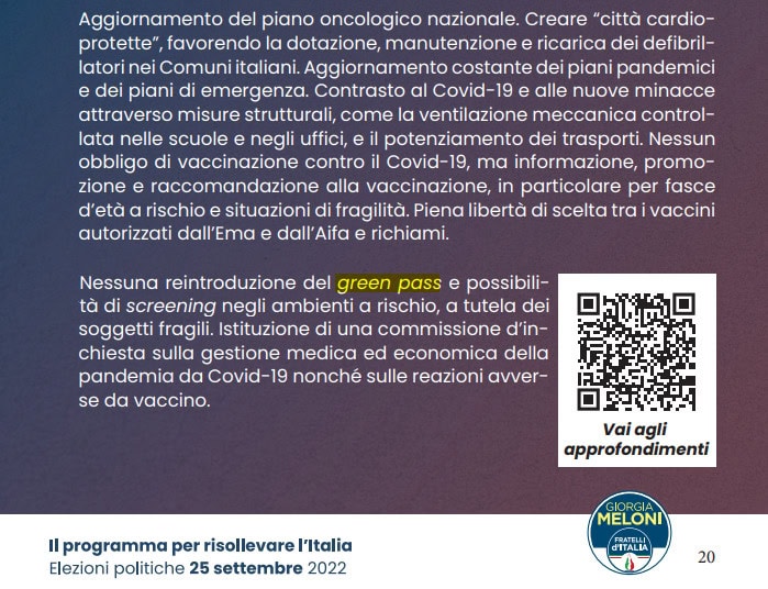 Governo Meloni su green pass