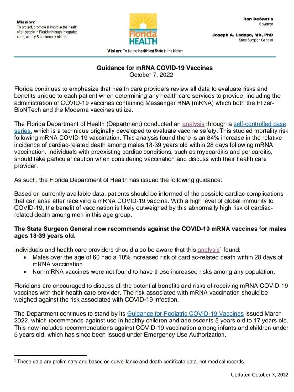Florida, stop alla vaccinazione Covid-19 degli under 40