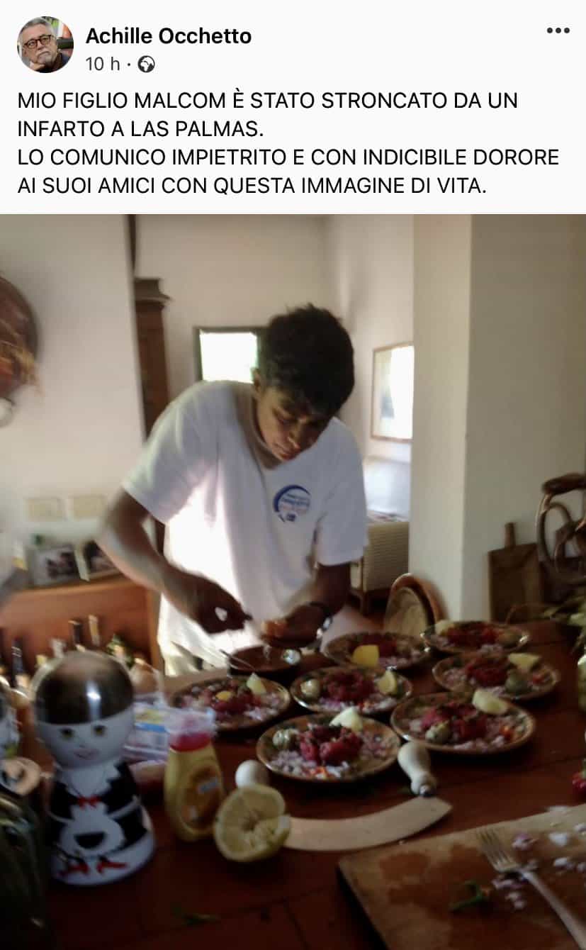 Achille Occhetto infarto figlio