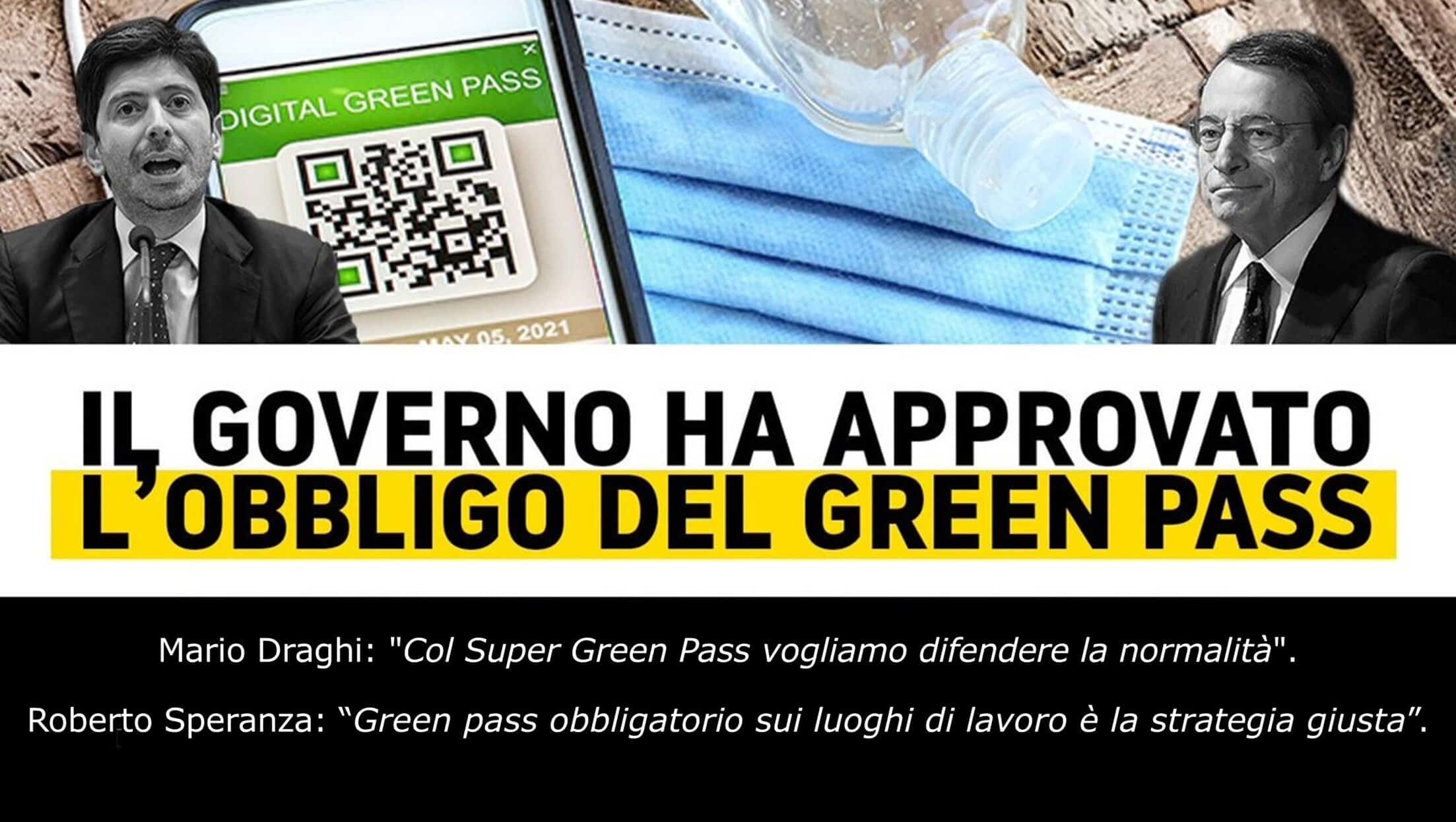 15.10.2021: entra in vigore il "vergogna" pass sul lavoro