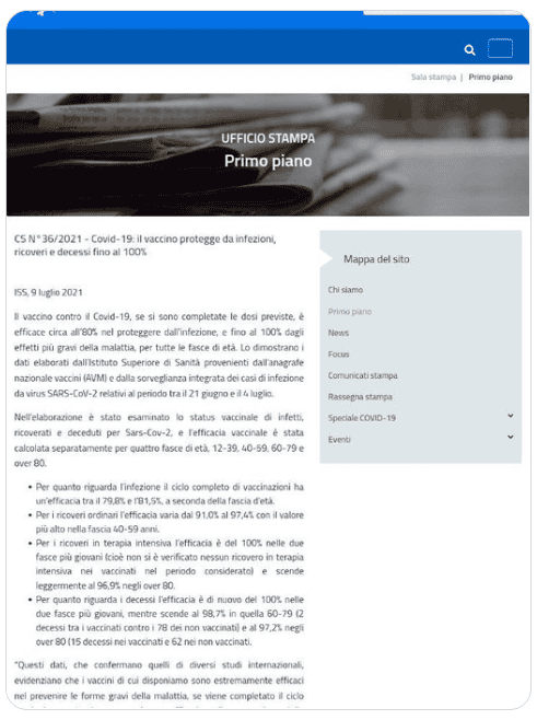 Ufficio stampa Primo Piano sui vaccini