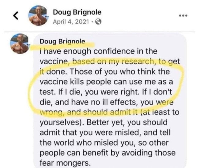 Doug Brignole vaccino