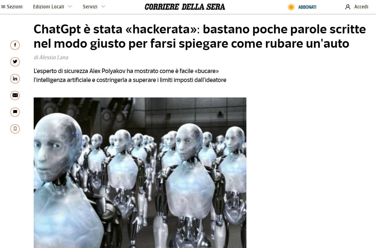 Roberto Battiston: " esperimenti sull'AI"
