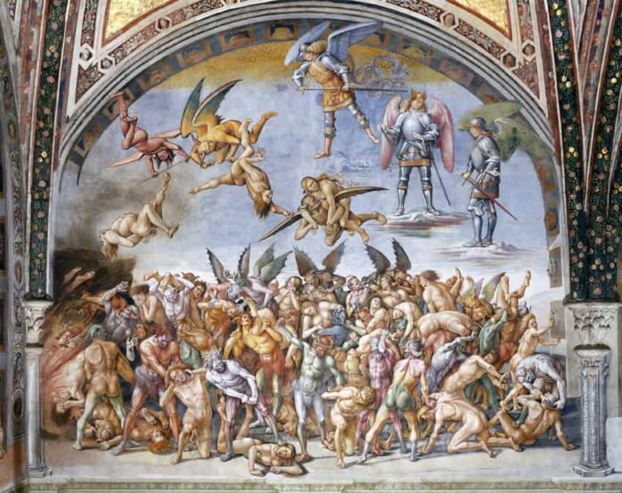 Scena del Giudizio Universale di Luca Signorelli