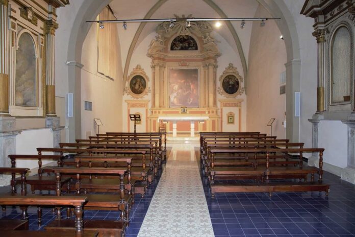 chiesa san Lorenzo Sansepolcro prima della ripavimentazione e restauro Deposizione del Rosso Fiorentino