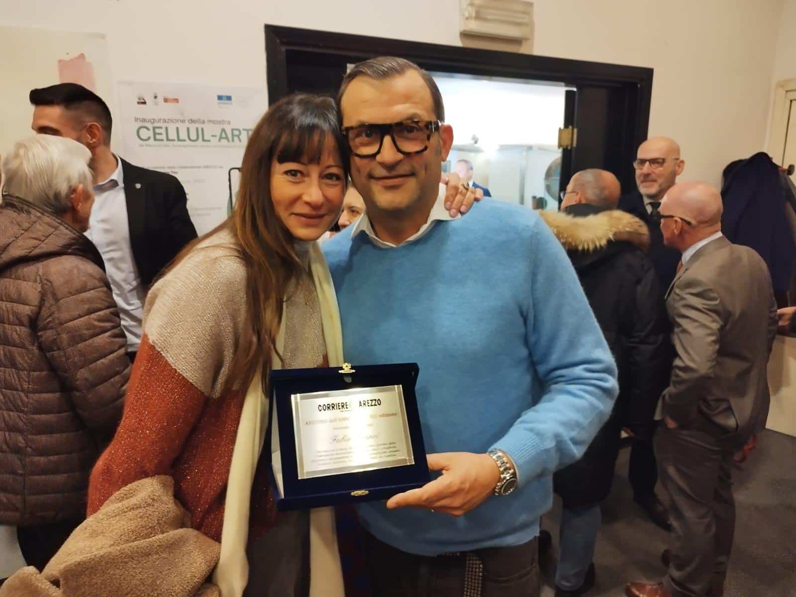 fabrio franci premiato con moglie elena