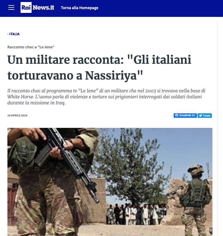 Scandalo militari italiani a Nassiriya