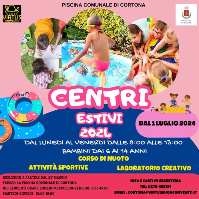 locandina centri estivi virtus piscina 24