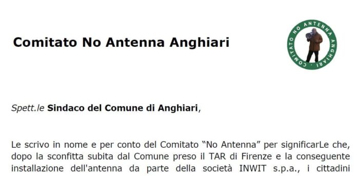 Diffida Polcri Comitato No Antenna Anghiari