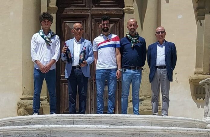 Vino di Tenute di Fraternita Messer Angelo_vincitori della Prova Generale del 21 giugno Leonardo Tavanti e Matteo Bruni