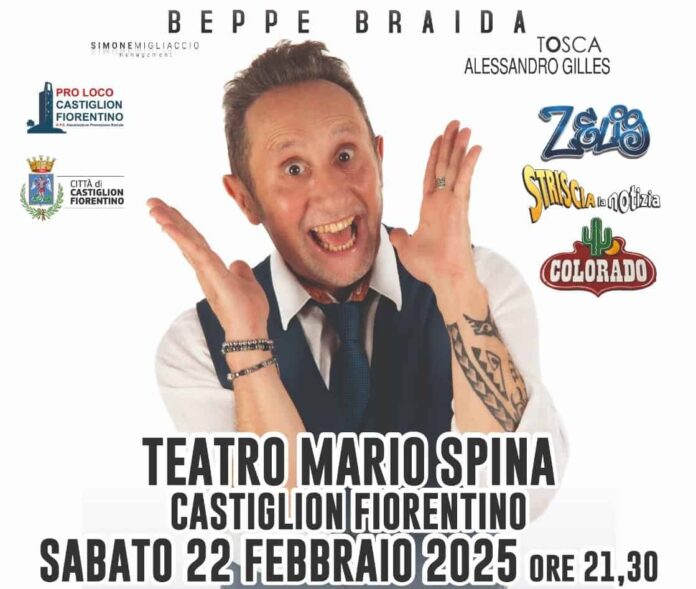 Beppe Braida, notissimo comico di Zelig, al Teatro Spina sabato 22 febbraio