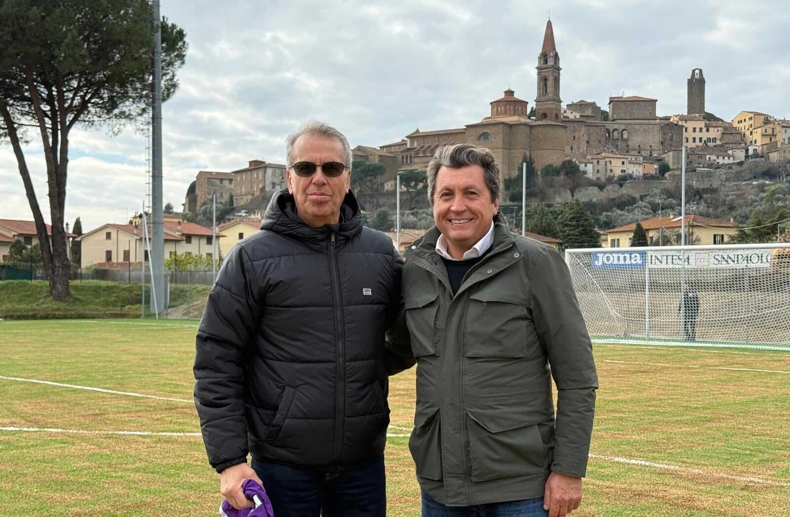 Il Presidente Mangini e il Sindaco Agnelli hanno effettuato un sopralluogo presso lo stadio che verrà inaugurato domenica 2 marzo aderendo al progetto “La Partita Applaudita Regionale”