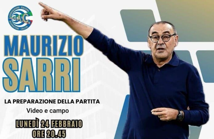 Maurizio Sarri sarà l'ospite d’onore dell’Associazione italiana allenatori di calcio che si terrà ad Arezzo