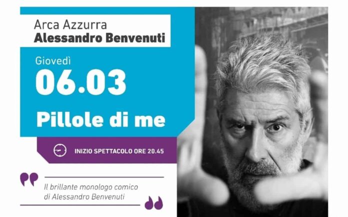 Giovedì 6 marzo in scena lo spettacolo con Alessandro Benvenuti Pillole di me