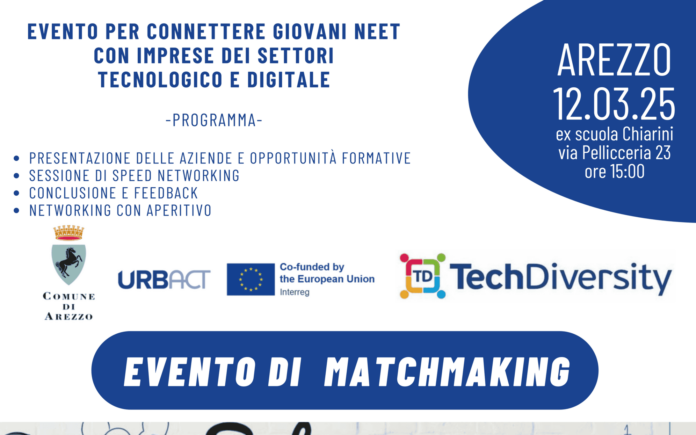 Mercoledì 12 marzo evento di matchmaking del progetto Tech Diversity