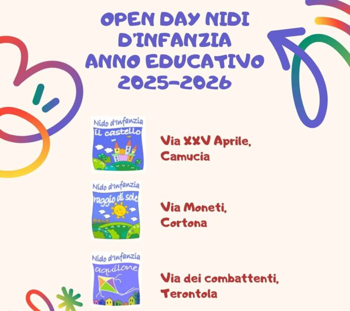 Cortona, aperte le iscrizioni ai nidi d’infanzia comunali