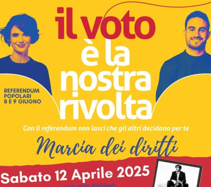 Da Bibbiena a Soci il corteo dei 5 referendum con Bobo Rondelli
