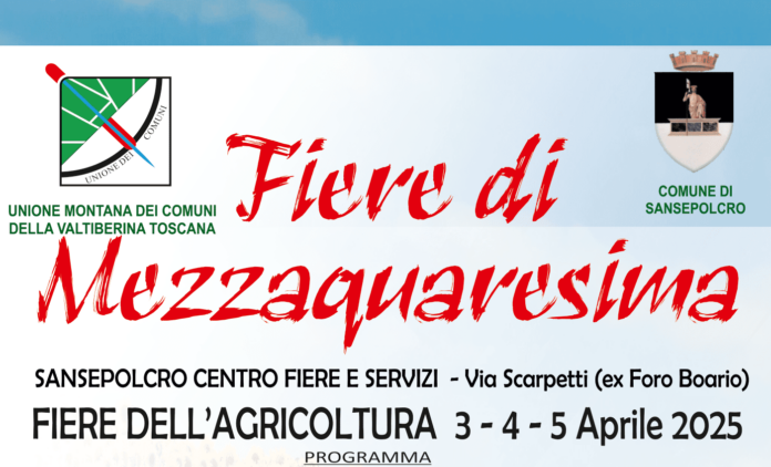 Le Fiere di Mezzaquaresima al via dal 3 al 5 aprile a Sansepolcro