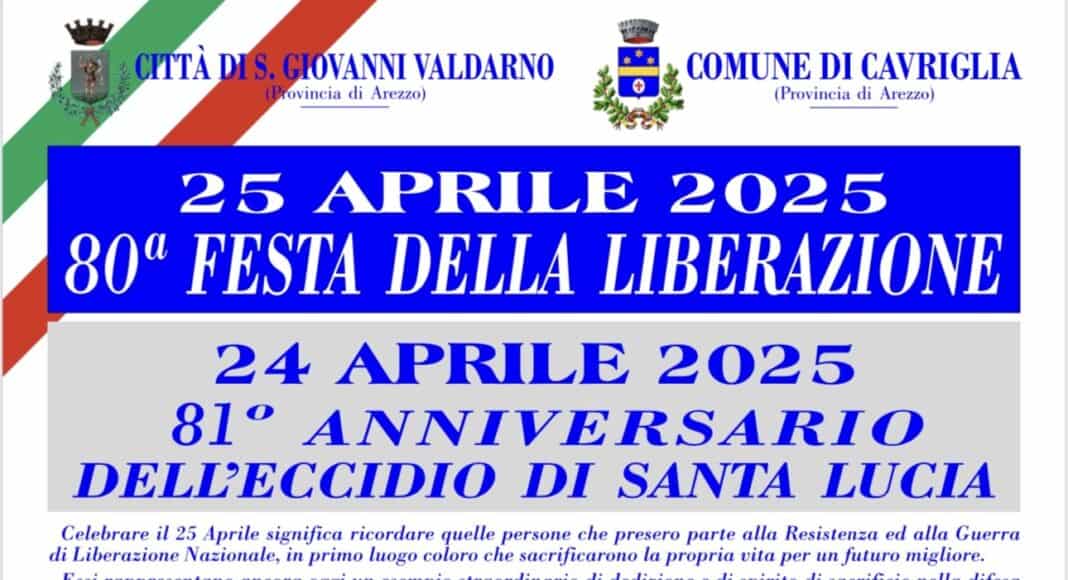 San Giovanni Valdarno celebra l'ottantesima Festa della Liberazione