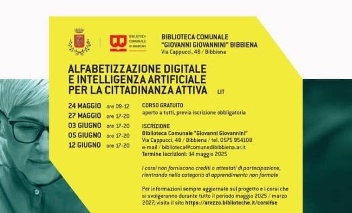 Alla Biblioteca Giovannini di Bibbiena corsi su digitale ed Ai