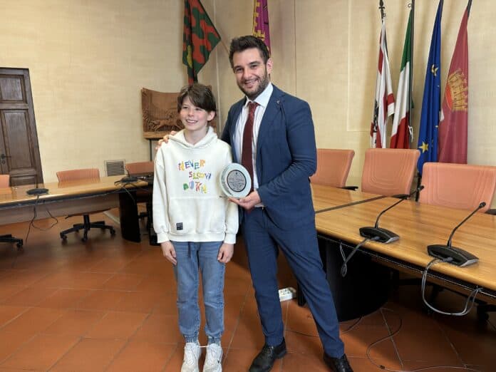 Al ginnasta Giulio Bartalini il riconoscimento dell’Amministrazione