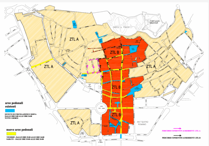 Tornano i dehors nel centro storico di Arezzo