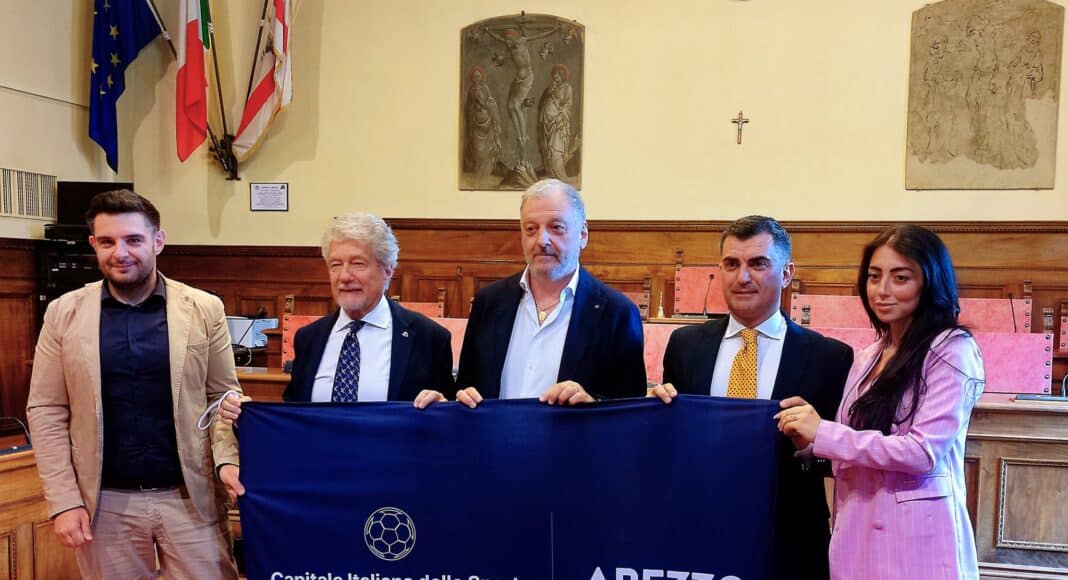 Ghinelli e Scapecchi alla presentazione del Festival del Calcio