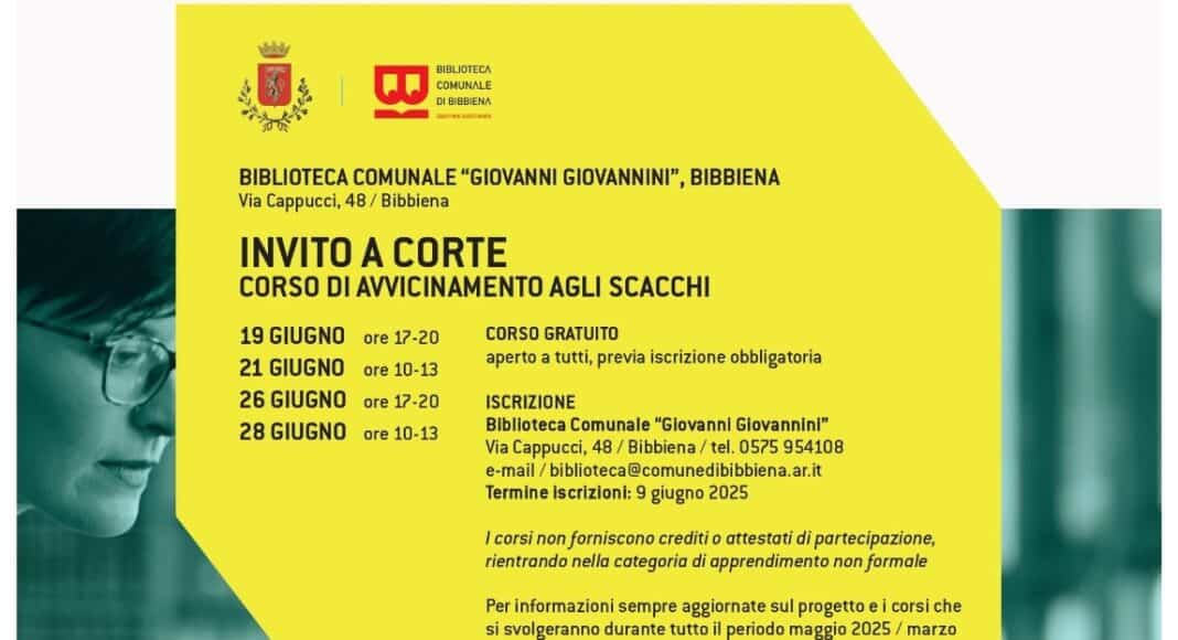 Bibbiena corso gratuito di avvicinamento agli scacchi