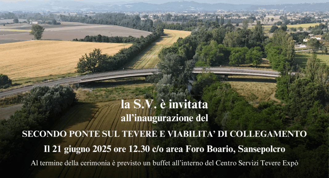 Sansepolcro: sabato 21 giugno verrà inaugurato il Ponte sul Tevere