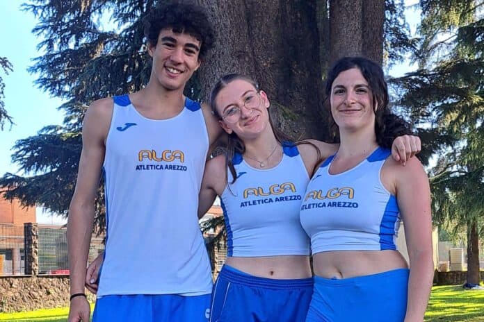 Quattro ragazzi di Alga Atletica Arezzo ai Campionati Italiani Allievi