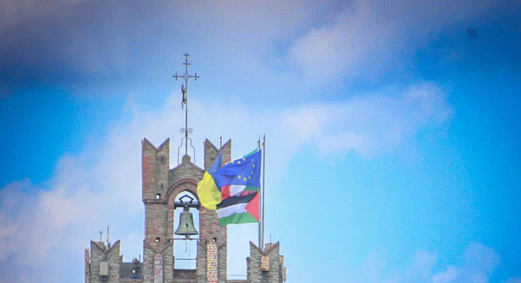 Arezzo bandiera palestinese_Gaza