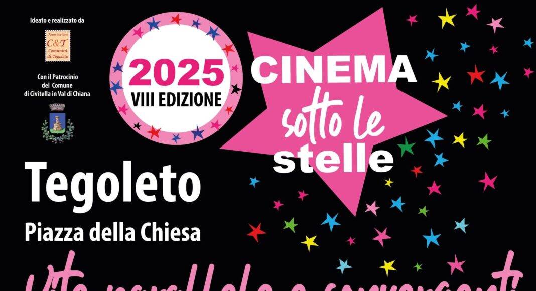 Da mercoledì 16 luglio al via Cinema sotto le stelle a Tegoleto