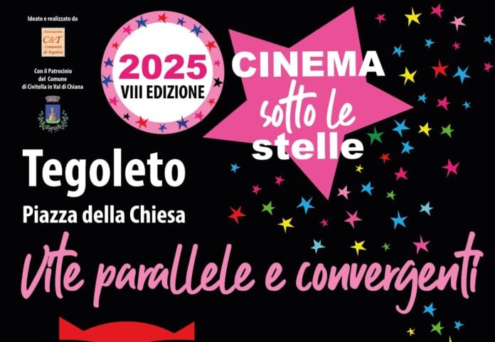 Da mercoledì 16 luglio al via Cinema sotto le stelle a Tegoleto