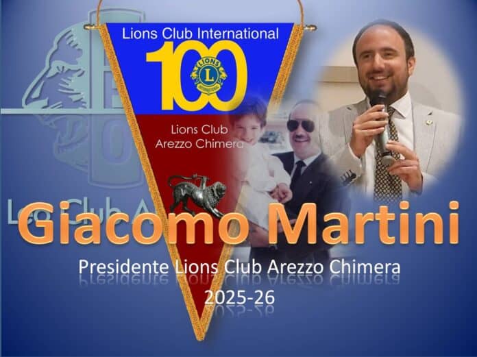 Giacomo Martini è il nuovo Presidente del Lions Club Arezzo Chimera