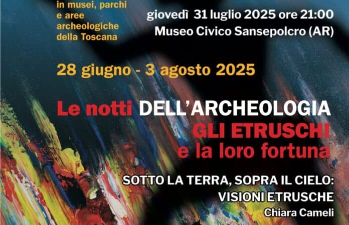 Sansepolcro: “Le Notti dell’Archeologia 2025” dedicata agli Etruschi