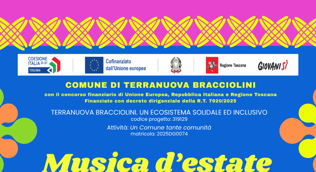Terranuova Bracciolini Musica d’estate, sei appuntamenti di musica