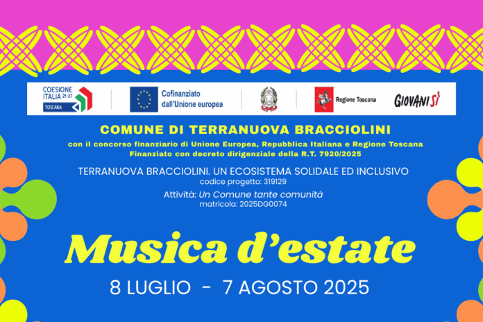Terranuova Bracciolini Musica d’estate, sei appuntamenti di musica