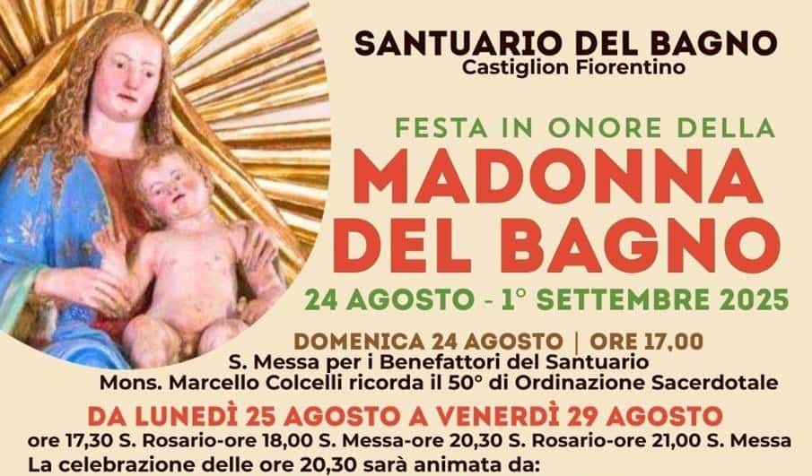 Castiglion Fiorentino celebra la Madonna del Bagno