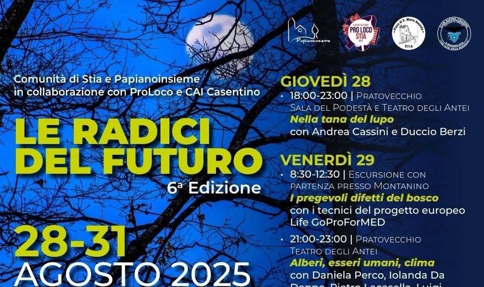 Radici del futuro eventi Arezzo agosto 2025, conferenze e escursioni sulla natura e il clima.