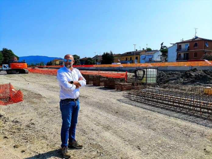 Cantiere di via Fiorentina assessore Sacchetti