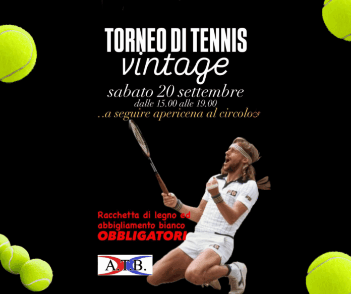 Al Circolo Tennis di Bibbiena si terrà un torneo di tennis Vintage