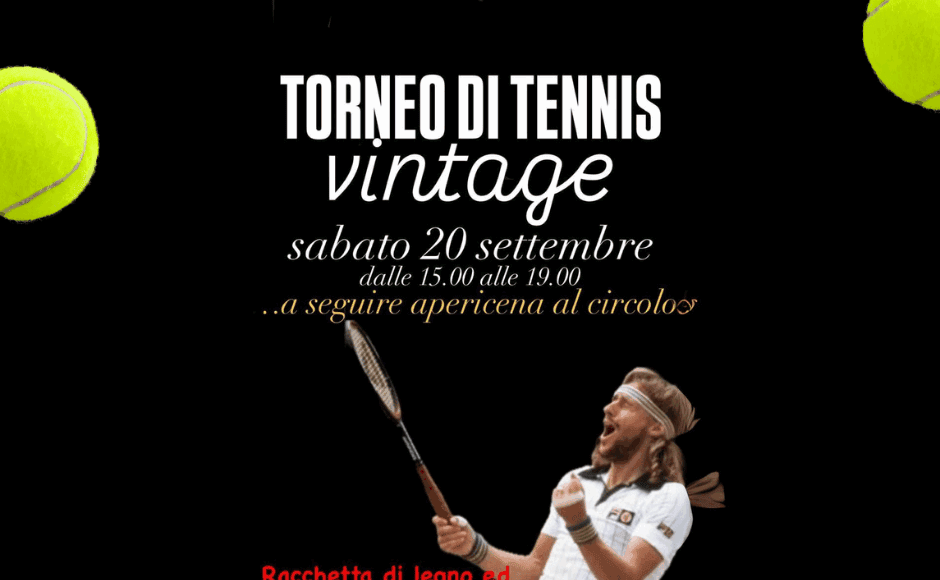 Al Circolo Tennis di Bibbiena si terrà un torneo di tennis Vintage
